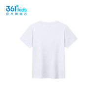 361°童装男女童短袖针织衫2025年夏季通码上衣 本白 140