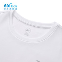 361°童装男女童短袖针织衫2025年夏季通码上衣 本白 150