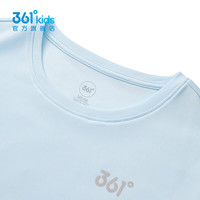 361°童装男女童短袖针织衫2025年夏季通码上衣 机灵蓝 175