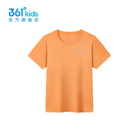 361°童装男女童短袖针织衫2025年夏季通码上衣 甜瓜橙 150