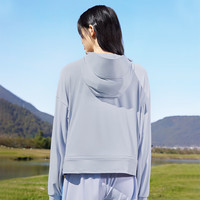 361°【冰冰凉2】防晒衣女春夏针织冰感皮肤衣外套宽松舒适上衣 凝雾蓝 4XL