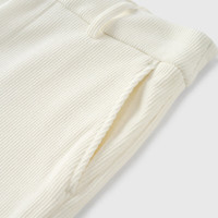 森马 Semir裤女软糯雪尼尔长裤舒适冬季简约慵懒肌理阔腿裤垂感时尚 奶白10534 XS 150/58A 150/58A/XS