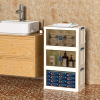 TENMA天马折叠收纳柜双开门大号可叠加储物柜可移动置物柜带盖收纳箱 Unifit 前开门组合柜45（3层）