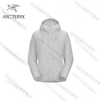 始祖鸟（ARC'TERYX）Squamish系列 Hoody风壳纯色Logo印花拉链轻量防风 亮黄色_Edziza L