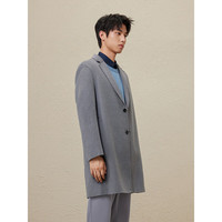 GXG奥莱 多色全羊毛长大衣 23年冬季 灰色 185/XXL