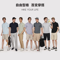 诺诗兰春夏户外男女速干短袖T恤吸湿排汗翻领Polo衫 纯黑色-60E男女 2XL (185)