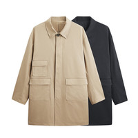 GXG奥莱 双色风衣 23年秋季 卡其色 180/XL