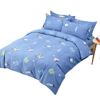 加厚100%纯棉被套单件全棉斜纹双人单人宿舍1.8米200X230被罩 收藏加购质保一年 美丽人生