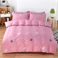 加厚100%纯棉被套单件全棉斜纹双人单人宿舍1.8米200X230被罩 220x240cm 假一赔四 花语情