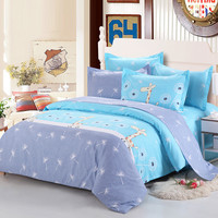 加厚100%纯棉被套单件全棉斜纹双人单人宿舍1.8米200X230被罩 180x200cm 不起球  惬意小鹿