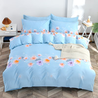 加厚100%纯棉被套单件全棉斜纹双人单人宿舍1.8米200X230被罩 220x240cm 假一赔四 花香蓝
