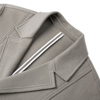 GXG奥莱  多色分割设计简约长款毛呢大衣外套男士 冬季 豆绿色 180/XL