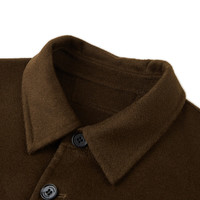 GXG奥莱 咖色翻领短款大衣 冬季GEX10629464 咖色 L 175