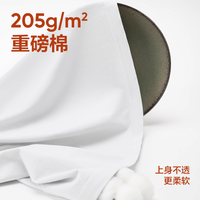 网易严选白色T恤男士重磅短袖上衣2025年春夏大尺码短袖宽松男女 L 冰河蓝