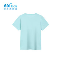 361°童装男女童短袖针织衫2025年夏季通码上衣 浅青蓝 150