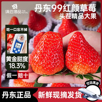 草莓 酷果汇 丹东红颜草莓 2斤装 异形大果 新鲜水果