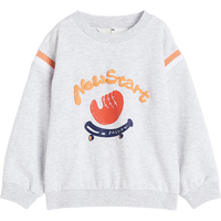 H&M童装男童女童卫衣春季宽松圆领可爱学院风上衣1202063 120