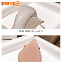 鞋柜捡漏软皮法式小高跟浅口尖头2025春酒杯跟单鞋女 杏色跟高 7cm 37 后跟帖