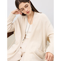 自巧小个子气质灰色针织开衫外套女2025早春高级感浴袍风毛衣 浅花灰 XXS (1码)