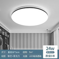 艾睿斯 苹果6 LED吸顶灯 圆形30cm单色白光24w