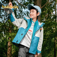 巴拉巴拉童装儿童冲锋衣2025春装男童女童中大童防水透湿外套208125105203 灰蓝A81332 140