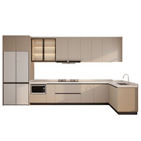 全友全屋整体橱柜家用L型厨柜灶台碗柜一体柜开放式厨房柜子