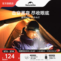 Naturehike 星屿Max 户外头灯 超轻强光长续航徒步登山钓鱼防水充电照明灯