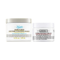 88VIP：Kiehl's 科颜氏 高保湿面霜50ml+白泥面膜125ml