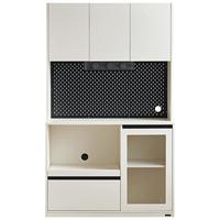 全友家居奶油风餐边柜靠墙一体客厅置物柜厨房橱柜组合柜600637