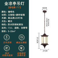 丝竹逢灯 新中式吊灯室外防水庭院亭子大门口阳台走廊户外防水太阳能凉亭灯