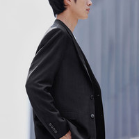 太平鸟男装西服套装外套男士单排扣便服 西服(修身) M