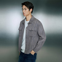 GXG奥莱 零压多色小香风简约休闲宽松短款大衣外套 23年冬季 灰色 M 170