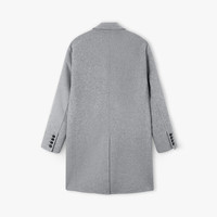 gxgjeansgxg.jeans男装冬季灰色绵羊毛呢长款大衣 灰色 2XL (185)