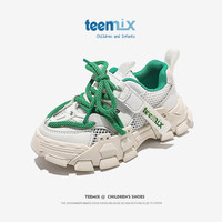 天美意(TEENMIX)童鞋女童运动鞋小童网面透气儿童休闲鞋中大童潮 绿色 31 31码