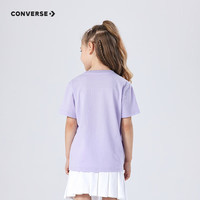 匡威（Converse）匡威儿童装男童短袖T恤2024夏季大童潮牌上衣女童夏装男孩半袖t恤 月光石紫 110 /56 【身高104-110cm】