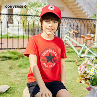 匡威（Converse）匡威儿童装男童短袖T恤2024夏季大童潮牌上衣女童夏装男孩半袖t恤 学院红 160 /76 【身高152-158cm】
