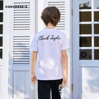 匡威（Converse）匡威儿童装男童短袖T恤2024夏季大童潮牌上衣女童夏装男孩半袖t恤 8642纯白色 160 /80 【身高158-170cm】