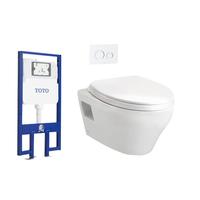 TOTO卫浴壁挂马桶挂墙悬挂入墙坐便器暗装隐藏墙排CW572(04-C)