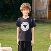 匡威（Converse）匡威儿童装男童短袖T恤2024夏季大童潮牌上衣女童夏装男孩半袖t恤 8642正黑色 160 /76 【身高152-158cm】