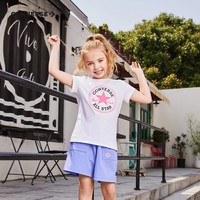 匡威（Converse）匡威儿童装男童短袖T恤2024夏季大童潮牌上衣女童夏装男孩半袖t恤 8992纯白色 140 /68 【身高128-140cm】