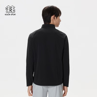 可隆 KOLON SPORT男士弹力皮肤衣轻薄春夏防风 UPF50+防晒印花外套 黑色BK 3XL 190/108B