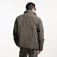 杰克琼斯棉衣男款春季加厚格绒肌理棉服宽松短款夹克外套男装 【宽松面包款】纯黑色 180/100A/L