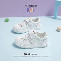 Kappa Kids卡帕童鞋儿童幼儿园小白鞋女童男童透气板鞋低帮运动鞋子 米白 26 26码