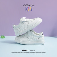 Kappa Kids卡帕童鞋儿童幼儿园小白鞋女童男童透气板鞋低帮运动鞋子 米白 32