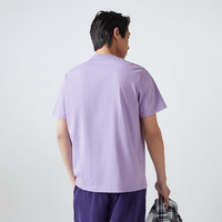杰克·琼斯（JACK&JONES） 春季日常简约百搭多色LOGO刺绣圆领短袖T恤男款225101031 XS C38郁金香紫 常规