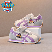 汪汪队女童鞋2025年春秋季潮流阿甘鞋跑鞋简约风女小童休闲运动鞋 灰/香芋紫 27
