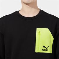PUMA 简约时尚运动服圆领休闲套头衫男式卫衣