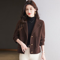 歌米拉 女士小香风双面呢短款休闲外套
