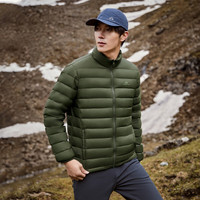 拓路者（Pioneer Camp）秋季立领羽绒服男轻薄90绒户外保暖冲锋衣内胆冬季外套宽松 军绿色 M