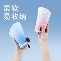 FOURDATRY可折叠调节渐变空顶防晒帽子女夏季防外线遮阳显脸小沙滩太阳帽 卡其色 渐变- 均码 渐变-卡其色